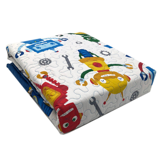 Sobrecama Home Accents Robot Full 3 Piezas