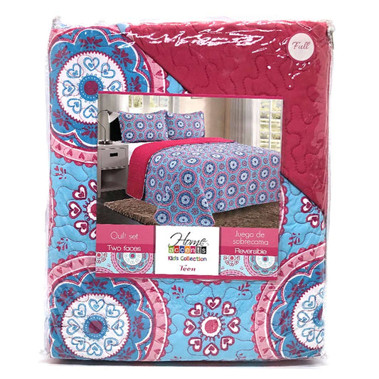 Sobrecama Home Accents Teen Full 3 Piezas