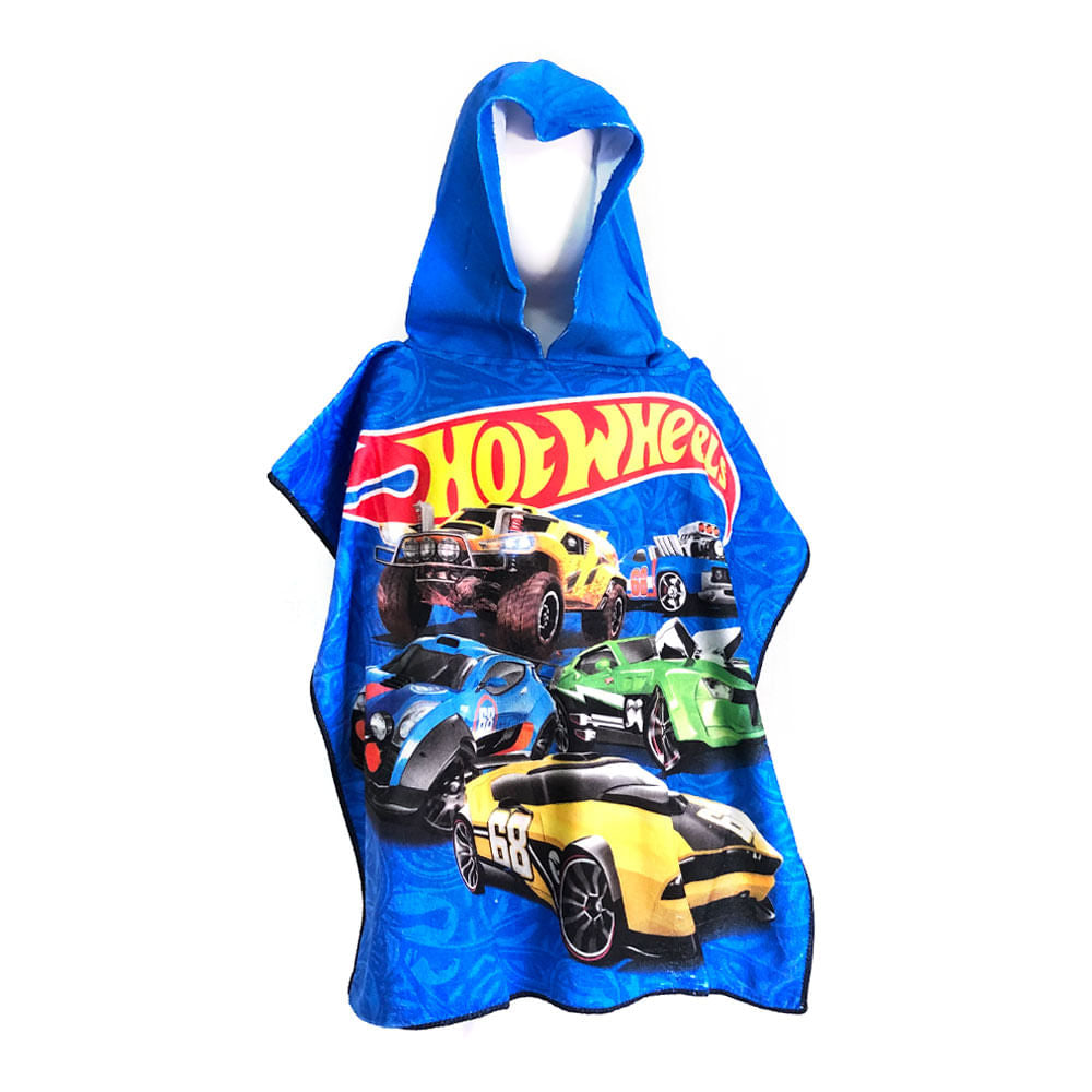 Toalla de Baño Hot Wheels Con Capucha 60 cm x 120 cm - Único