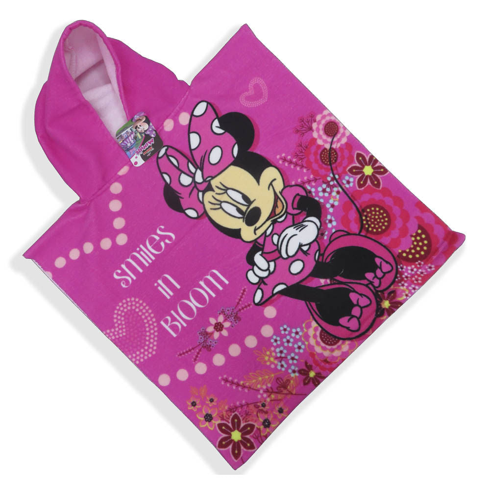 Toalla de Baño Minnie Disney Con Capucha 50 cm x 100 cm