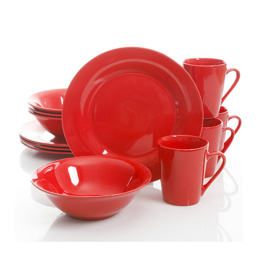 Juego de Vajilla Gibson Carlton 12 Piezas Rojo