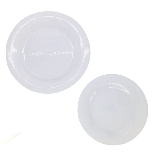Platos de Vidrio Gibson Blanco 2 Piezas