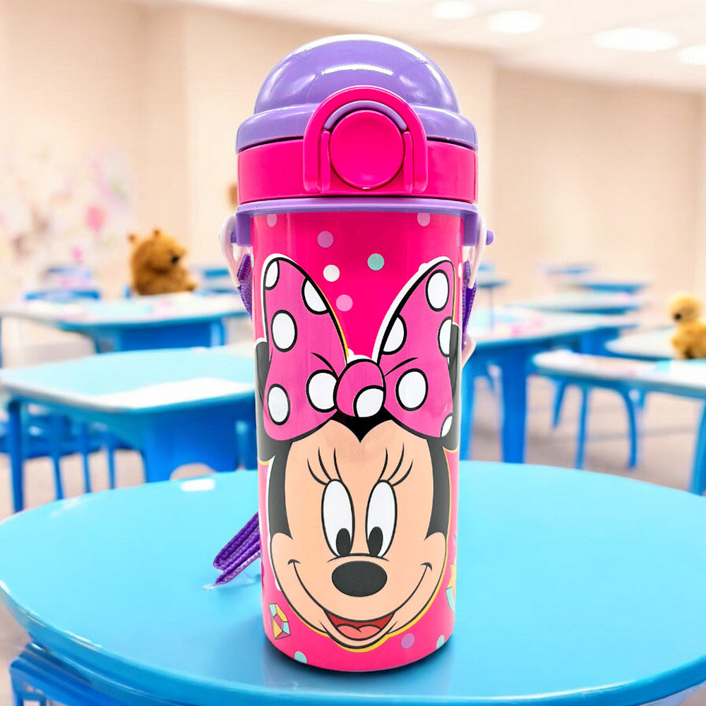 Botella Plástica 500 ML Minnie C/Carrizo