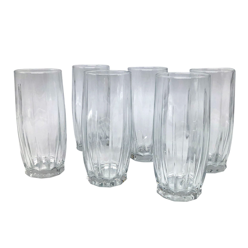 Vasos Pasabahce Dance de Vidrio 6 Piezas 11 oz