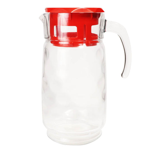 Jarra Space Pasabahce de Vidrio con Tapa Roja 56 oz