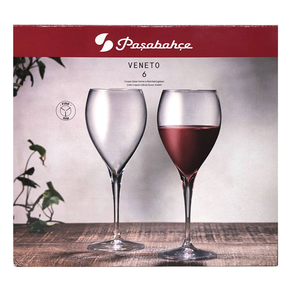 Copa Pasabahce Veneto de Vidrio 6 Piezas 15 oz