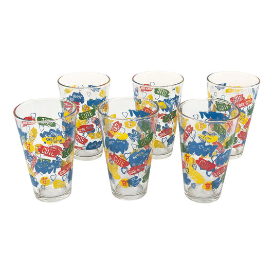 Vaso de Vidrio Homestar 6 Piezas 8 oz - Surtido