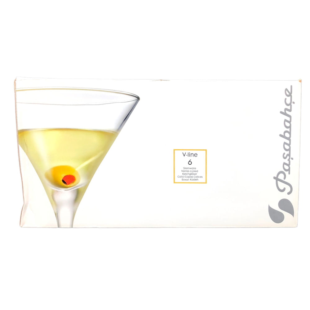 Copa Para Martini Pasabahce 8 1/4 oz V - Line 6 Piezas