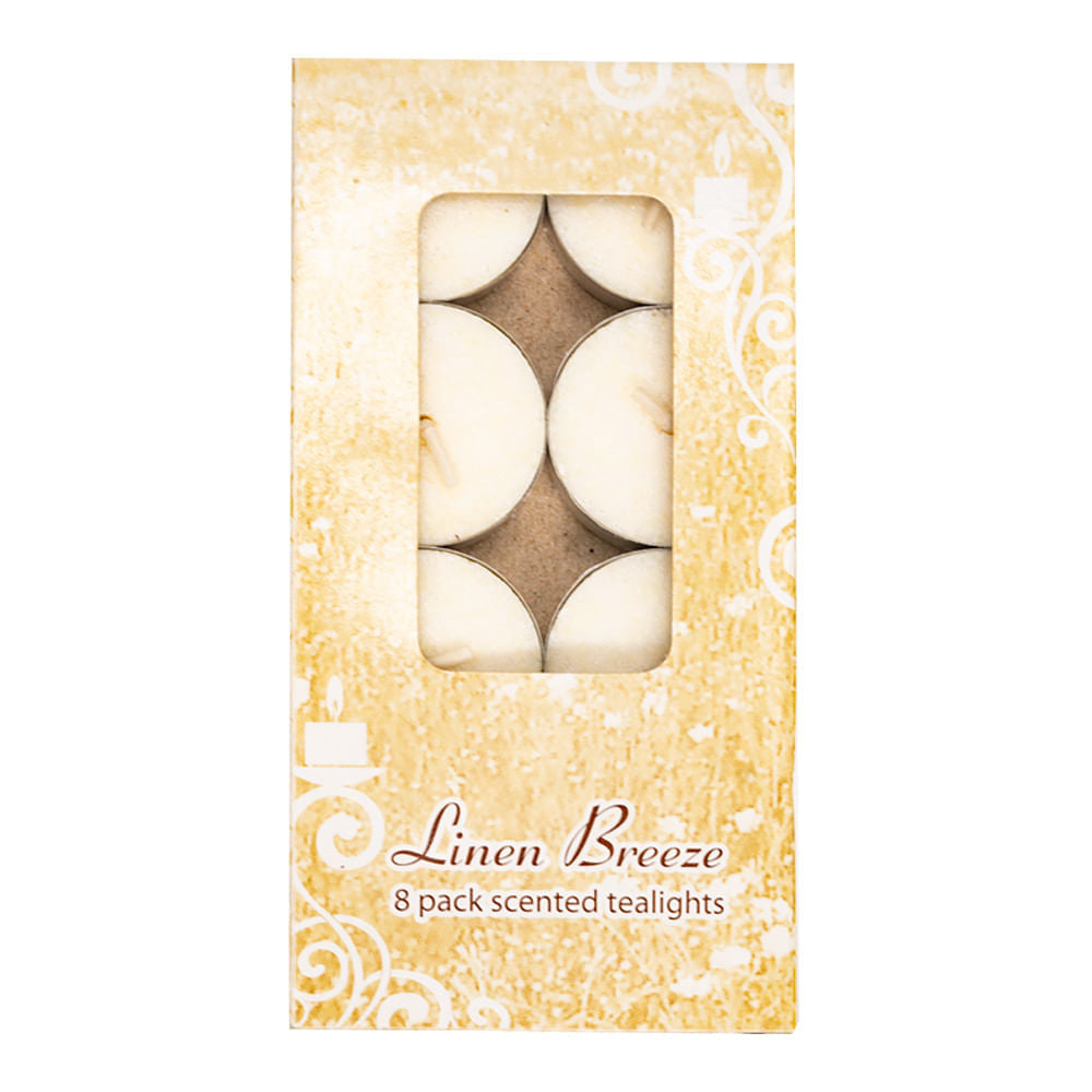 Velas Aromáticas Linen Breeze 8 Piezas