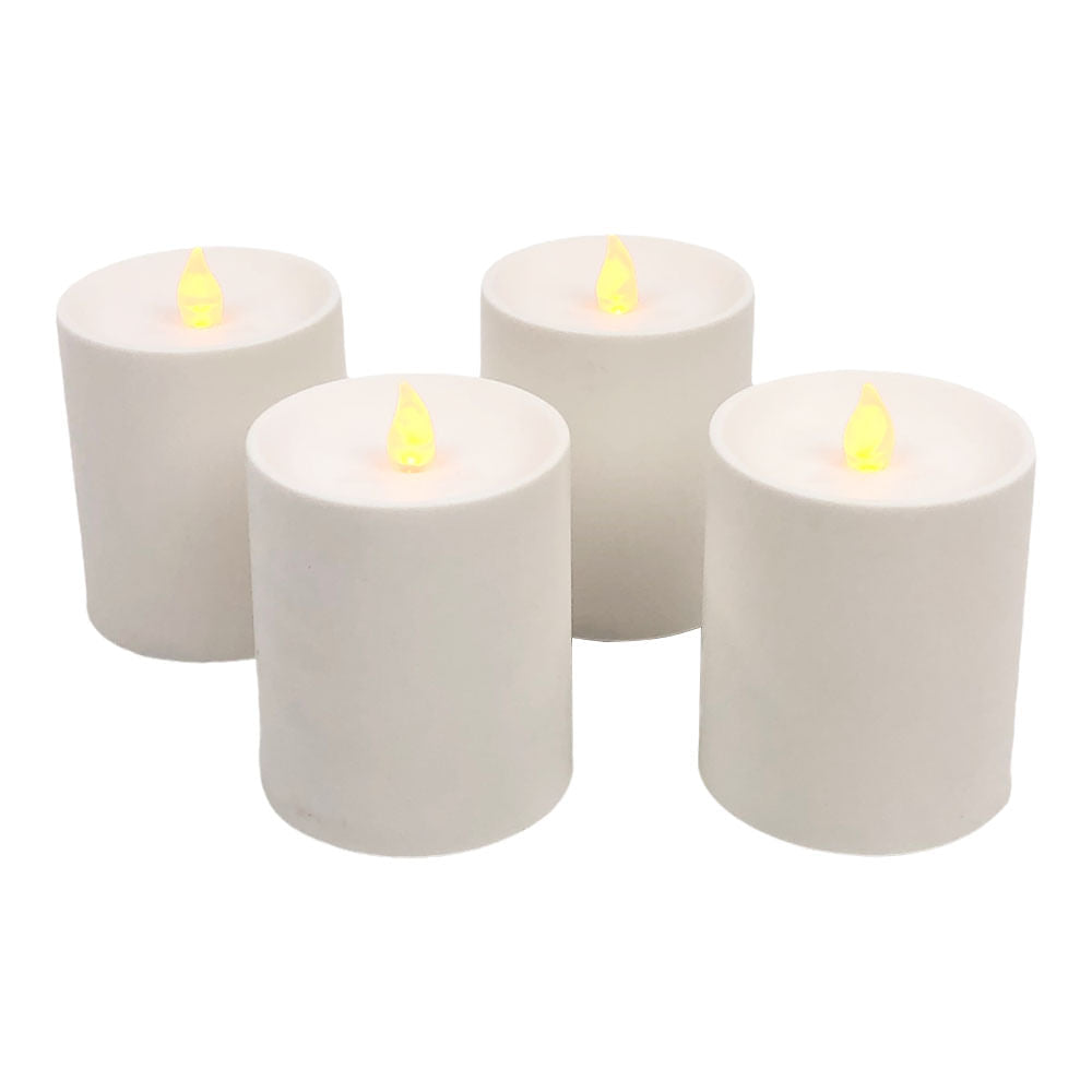 Velas Sin llama Kole Decorátiva Led 4 Piezas - Blanco