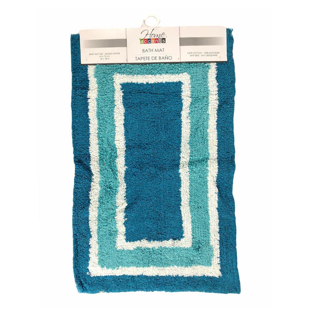 Alfombra de Baño Home Accents 45 cm x 75 cm - Turquesa Azulado