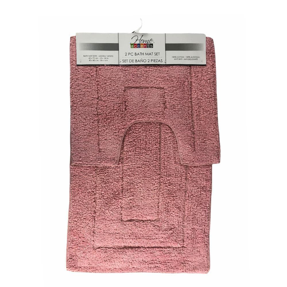 Alfombra de Baño Home Accents Set de 2 Piezas - Coral Claro