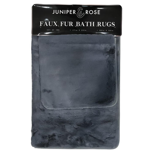 Alfombra Para Baño Estex Bristol de 2 Piezas - Gris Oscuro