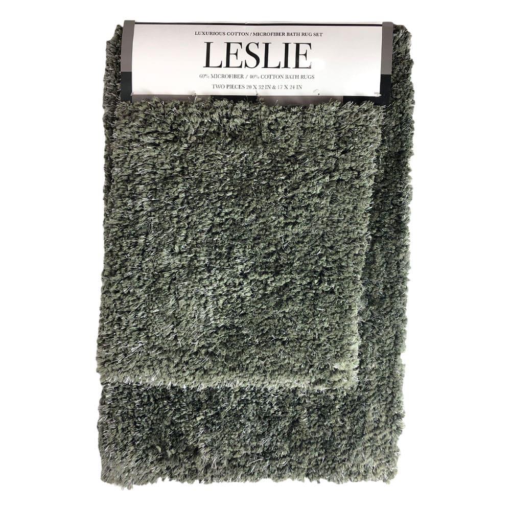 Alfombra Para Baño Popular Bath Leslie 17" x 24" 2 Piezas - Gris