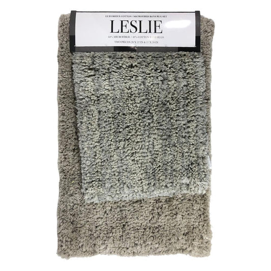 Alfombra Para Baño Popular Bath Leslie 17" x 24" 2 Piezas - Gris Claro