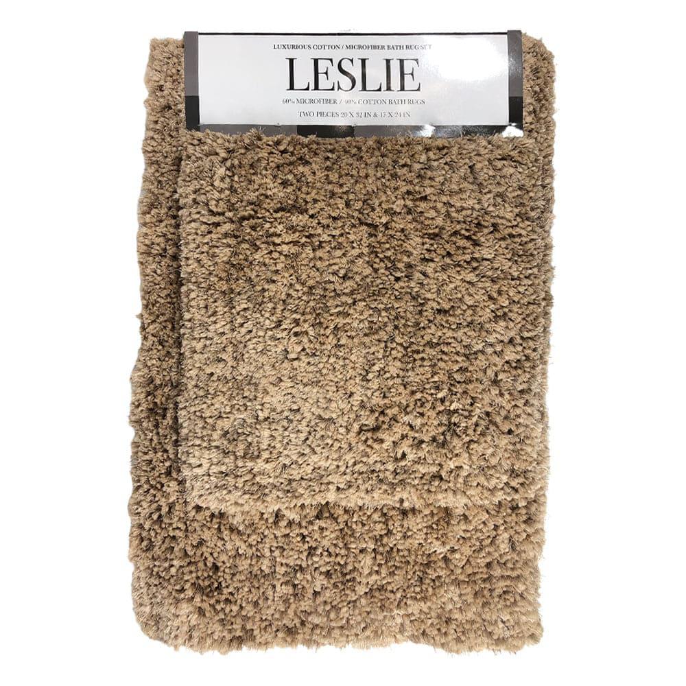Alfombra Para Baño Popular Bath Leslie 17" x 24" 2 Piezas - Chocolate Claro