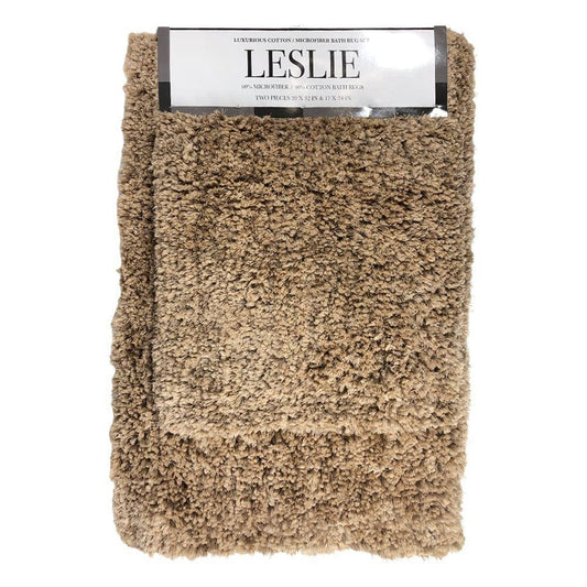 Alfombra Para Baño Popular Bath Leslie 17" x 24" 2 Piezas - Chocolate Claro
