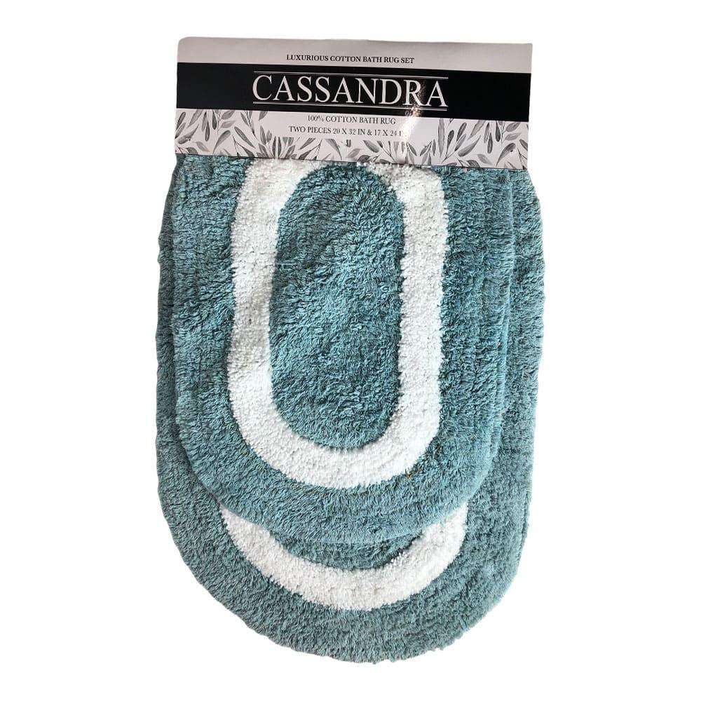 Alfombra Para Baño Popular Bath Cassandra 2 Piezas - Azul Claro