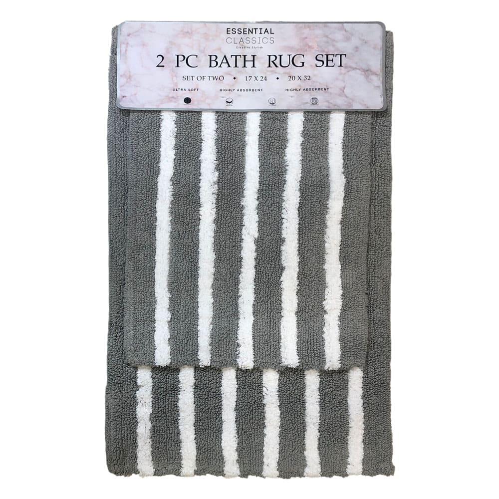 Alfombra de Baño Estex Diana 2 Piezas - Gris Claro