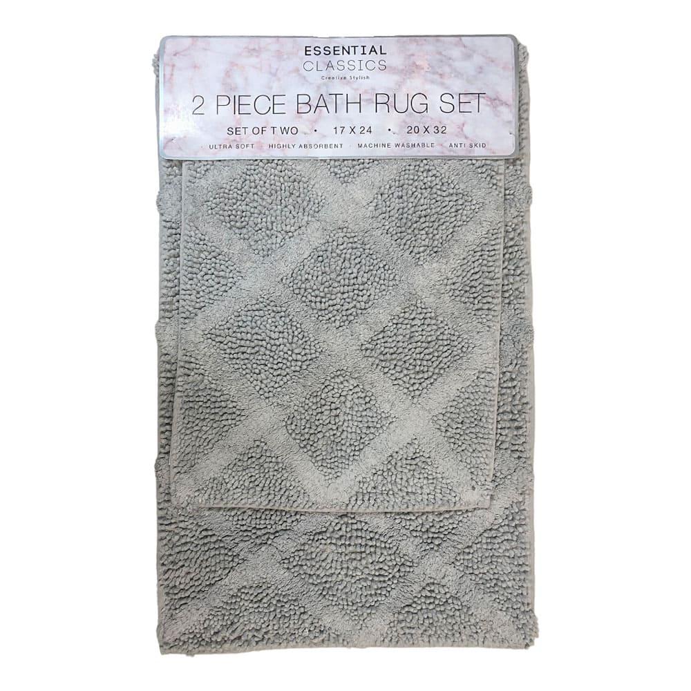 Alfombra de Baño Estex Sophia 2 Piezas - Gris Claro