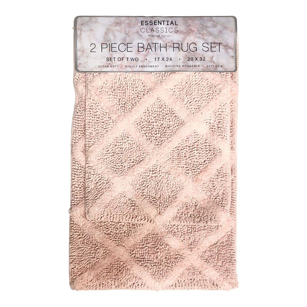 Alfombra de Baño Estex Sophia 2 Piezas - Rosa Claro