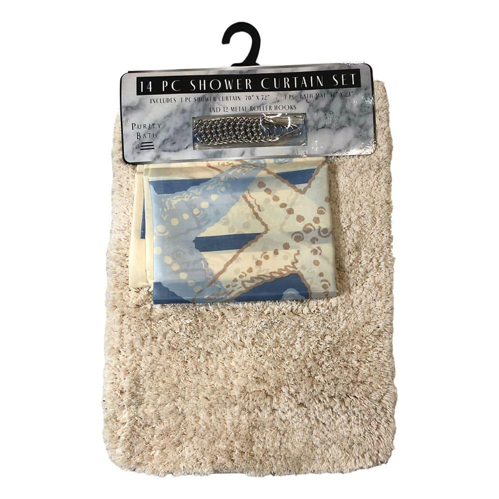 Alfombra Para Baño Estex Maggie 14 Piezas - Beige