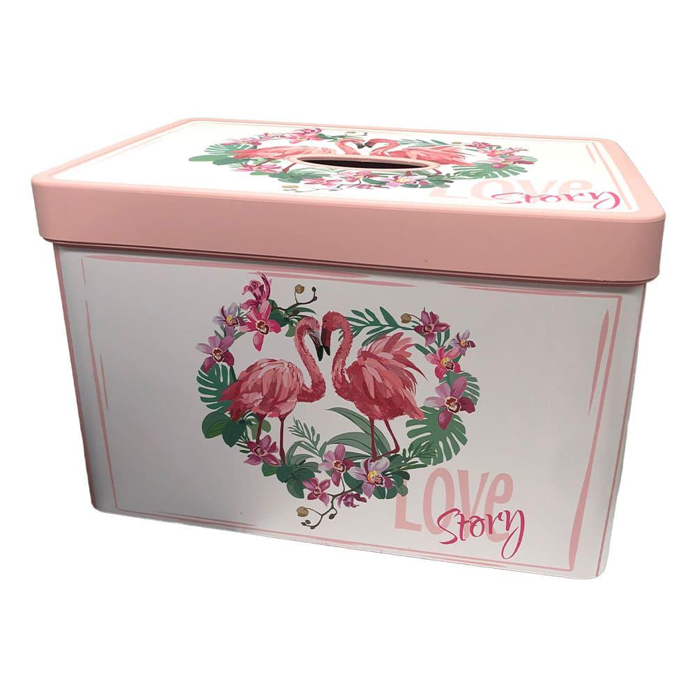 Caja Plástica Herevin de Flamingo Con Tapa