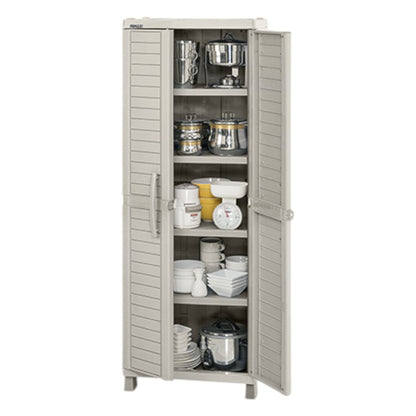 Armario Grande Barú Rimax de Plástico / 4 Entrepaño / Taupe