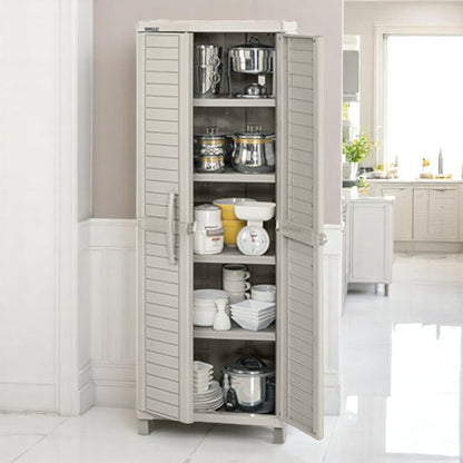 Armario Grande Barú Rimax de Plástico / 4 Entrepaño / Taupe