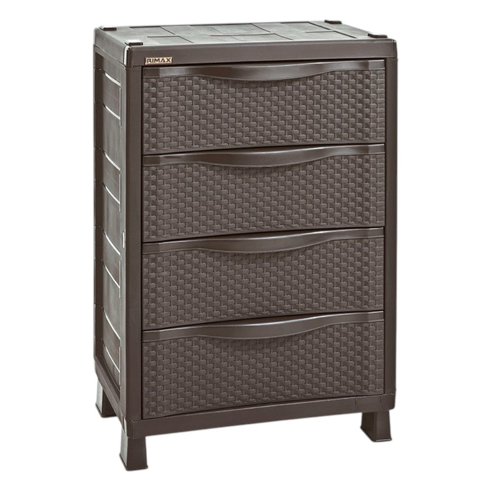 Armario Cajonero Rimax  / Textura Rattan /  Wengue