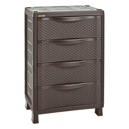 Armario Cajonero Rimax  / Textura Rattan /  Wengue