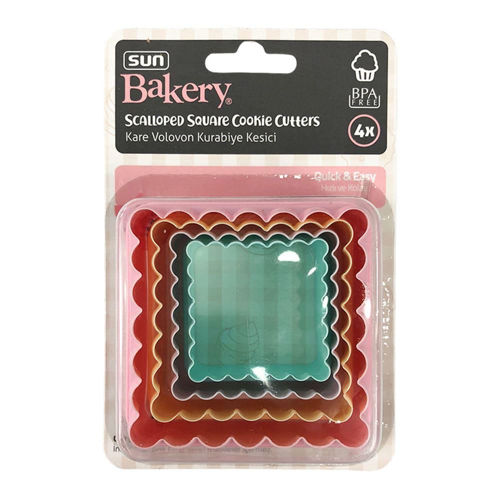 Cortador de Galleta Home Plástica Cuadrada 4 Piezas