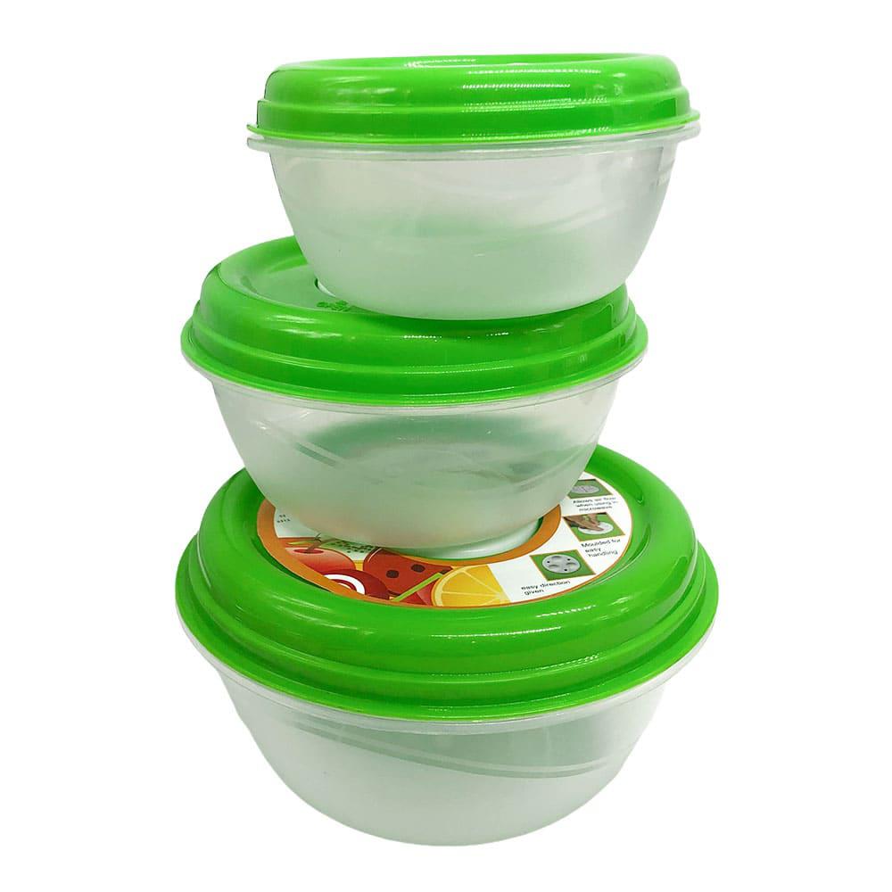 Envases Plásticos Princeware Redondo Set de 3 Piezas Con Tapa - Surtido