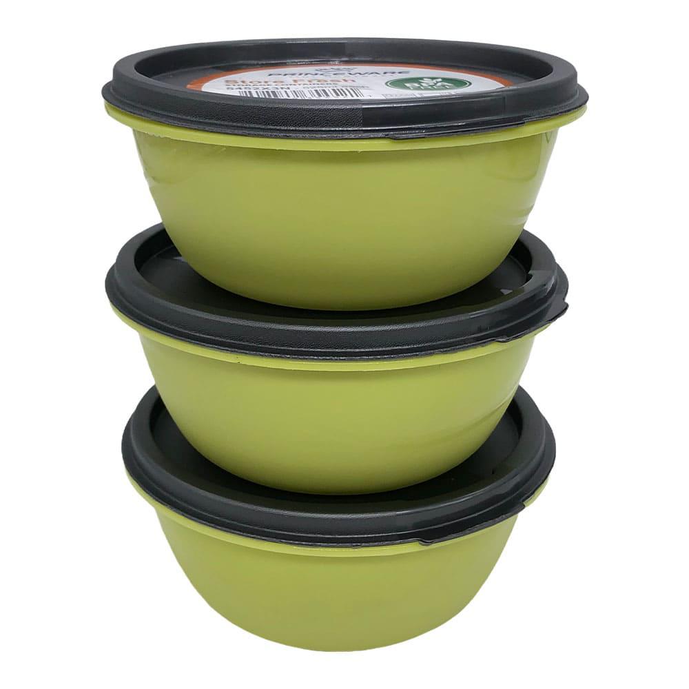 Envase Plástico Princeware Con Tapa Set de 3 Piezas de 525 ml - Surtido
