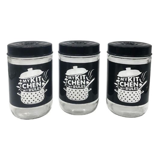 Set de Canister Herevin de Vidrio 3 Piezas