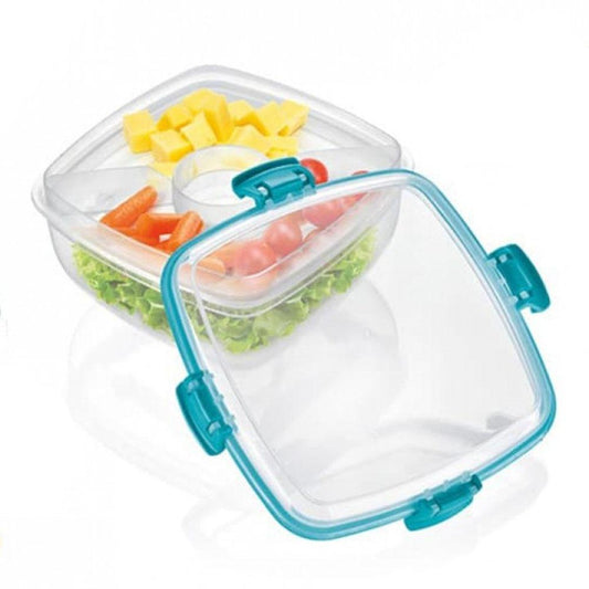 Envase Polinplast Lok-It Cuadrado Plástico C/División -Surtido