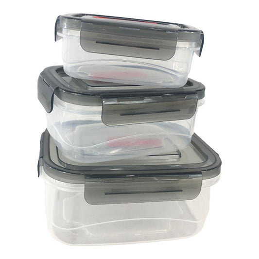 Envases Plásticos Frigidaire Rectangular 3 Piezas