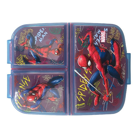 Envase de Spiderman Plástico Con División