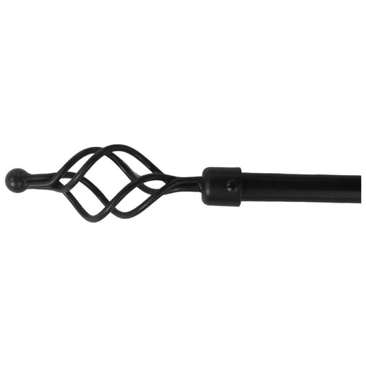 Cornisa Home Accents de Metal - Negro - 66" - 120"