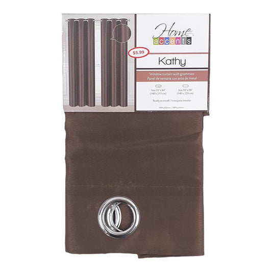 Cortina Home Accents Kathy Con Aros 55" x 84" - Chocolate