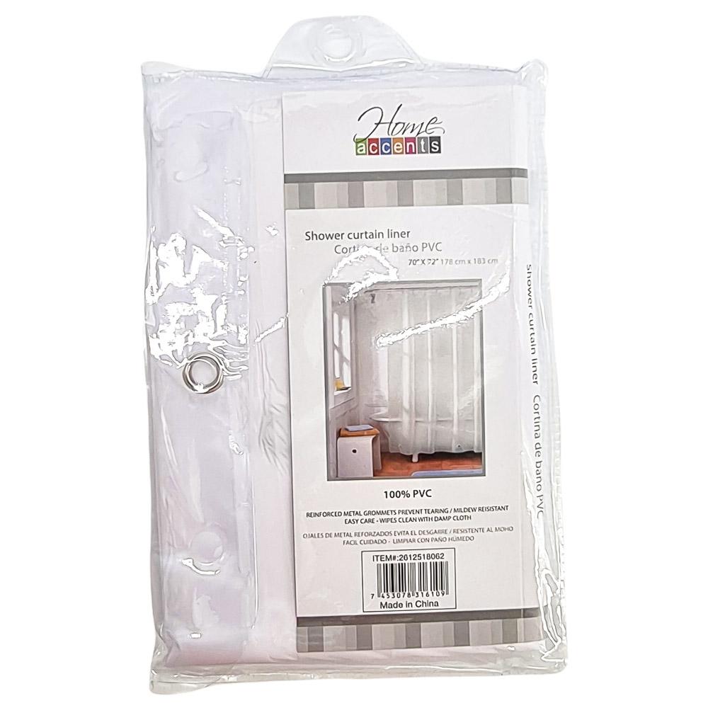 Cortina de Baño Home Accents de Plástico 70" x 72"