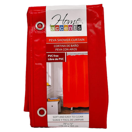 Cortina Para Baño Home Accents 70" x 72" - Rojo