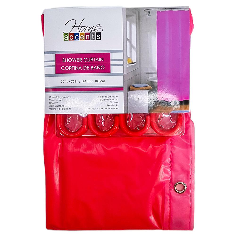 Cortina Para Baño Home Accents de Peva 70" x 72" - Fucsia