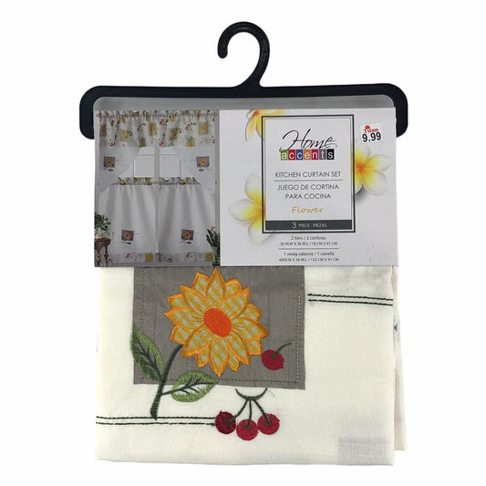 Cortina de Cocina Home Accents Set de 3 Piezas