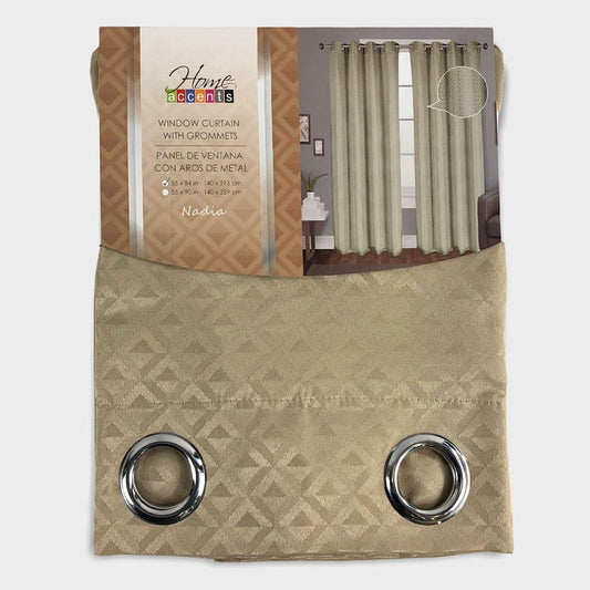 Cortina Home Accents Nadia Con Aros de 54" x 84'' - Dorado