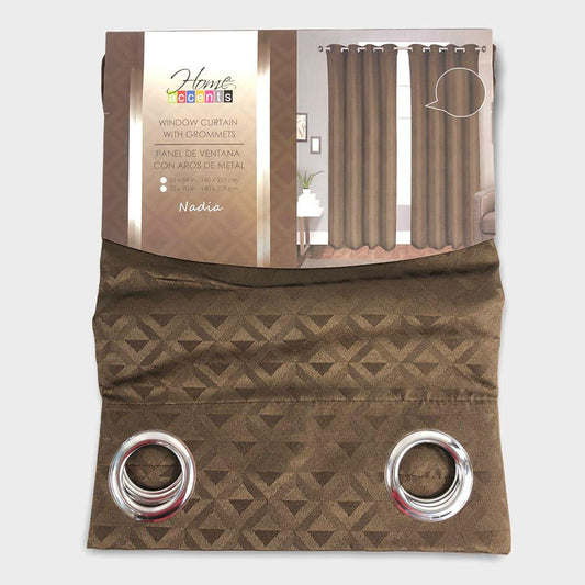 Cortina Home Accents Nadia Con Aros de 54" x 84'' - Chocolate
