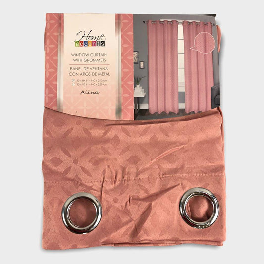 Cortina Alina Home Accents Con Aros de 54" x 84" - Coral Oscuro