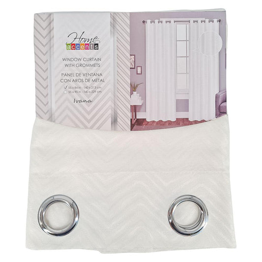 Cortina Home Accents Ivana Con Aros 55" x 84" - Blanco