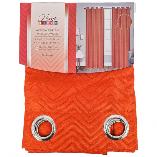 Cortina Home Accents Ivana Con Aros 55" x 84" - Coral Oscuro