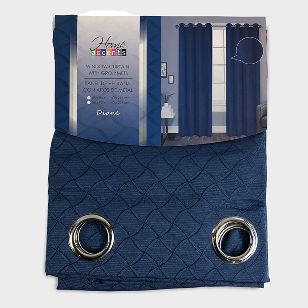 Cortina Home Accents Diane Con Aros de 54" x 84" - Turquesa Azulado